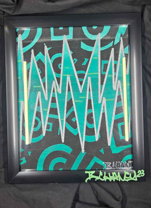 "Trip'N Grass" 8in x 10in Framed Original