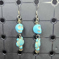 Turquoise Skull Turtle - Earrings - (.925 Sterling Silver Hooks)