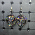 Black Glitter Vomit Aliens - Earrings