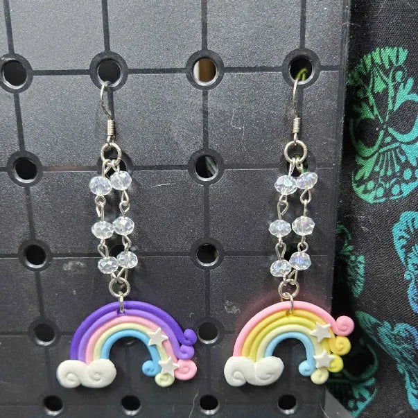 Squishy Rainbows - Earrings - (.925 Sterling Silver Hooks)
