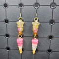 Peach Unicorn Horns - Earrings - (.925 Sterling Silver Hooks)