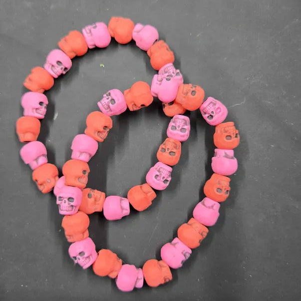 Red & Pink - Beaded Bracelet