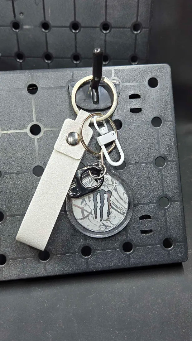 White Monster - White Strap Key Chain