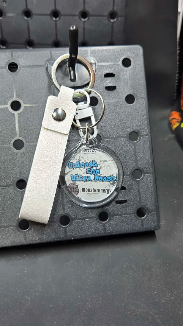White Monster - White Strap Key Chain