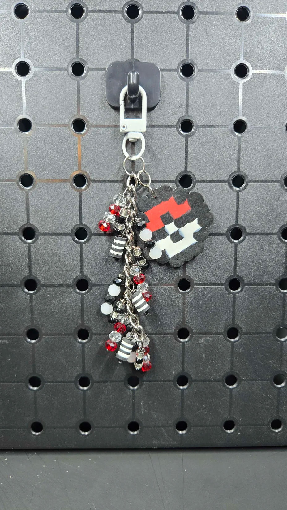 Poke Ball Red & Black - Bag Charm