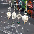 Skulls & Spiders Stitch Markers - Set of 4