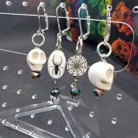 Skulls & Spiders Stitch Markers - Set of 4