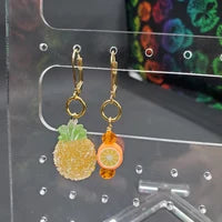 Orange Pineapple Stitch Markers - Set of 2