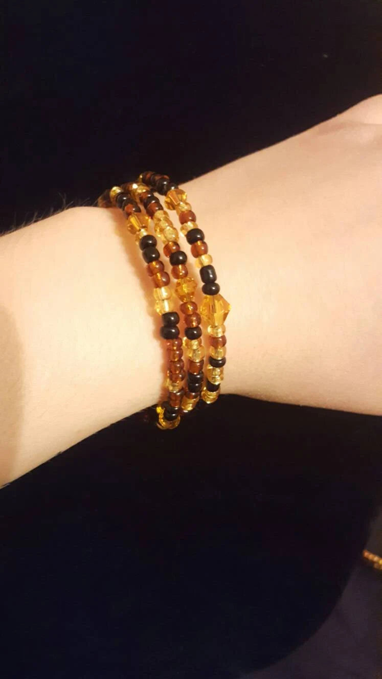 Neutral Diamond - Memory Wire Bracelet