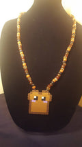 Purple Toast -  Food - Perler - Beaded Necklace