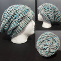 Icelandic & Heather Grey - Spiral Slouchy - Adult / Teen Knitted Hat