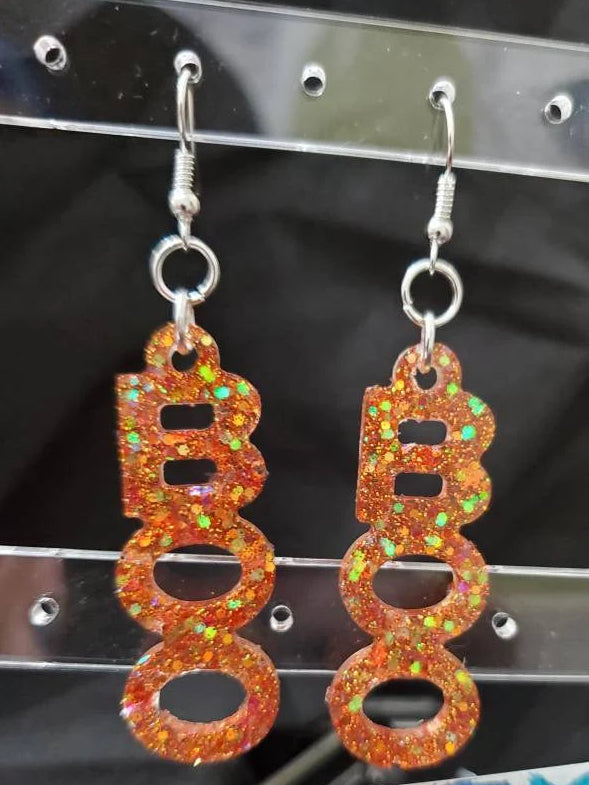 Autumn Spark - Boo - Resin Earrings