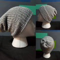 Silver Rainbow Sparkle - Slouchy Double Wall Beanie - Adult / Teen Knitted Hat