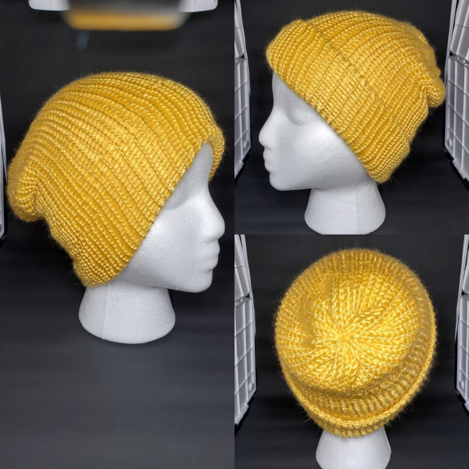 Sunshine - Slouchy Double Wall Beanie - Adult / Teen Knitted Hat