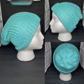 Robin's Egg - Slouchy Double Wall Beanie - Adult / Teen Knitted Hat