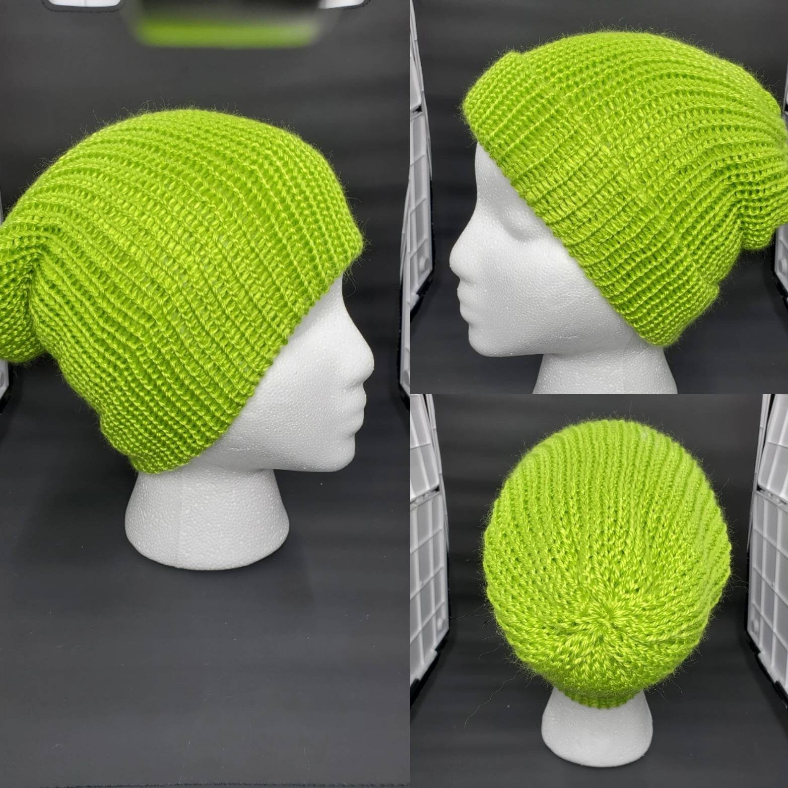 Citrus - Slouchy Double Wall Beanie - Adult / Teen Knitted Hat