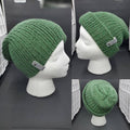 Dark Sage Sparkle - Slouchy Double Wall Beanie - Adult / Teen Knitted Hat