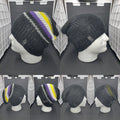 Non-Binary Pride with Black - Reversible Beanie - Adult / Teen Knitted Hat