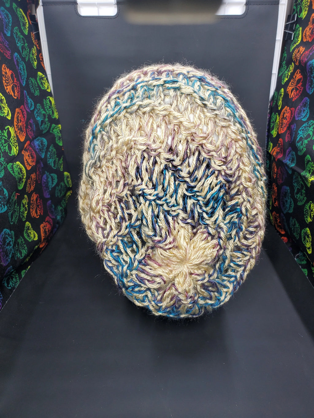Bone & Tealberry - Spiral Slouchy - Adult / Teen Knitted Hat