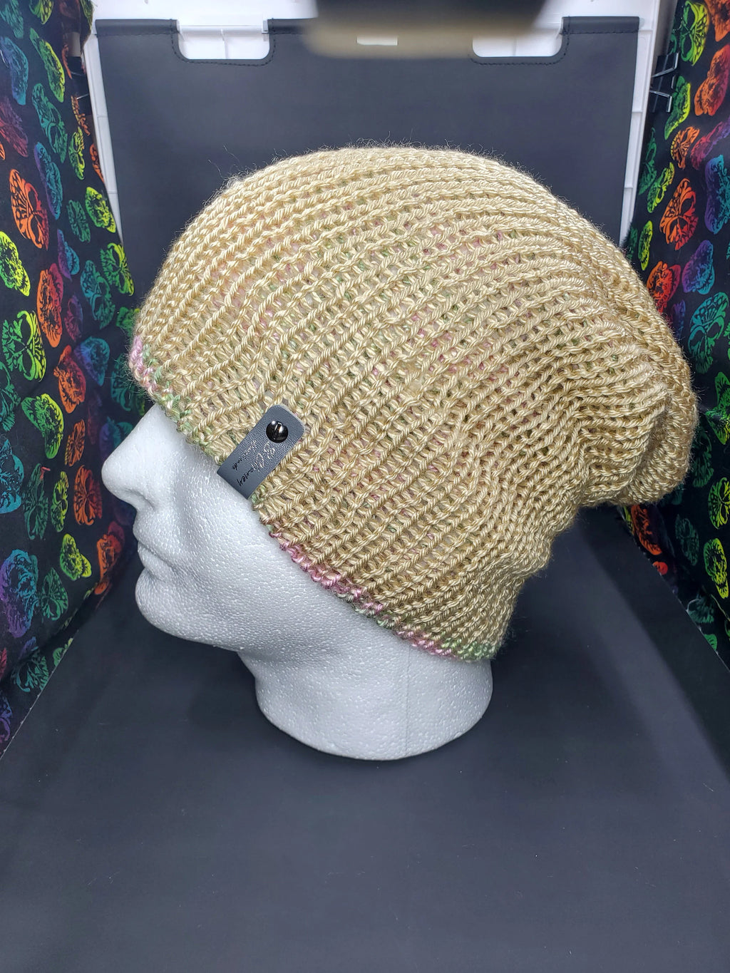 Bermudan Haze & Bone - Reversible Beanie - Adult / Teen Knitted Hat