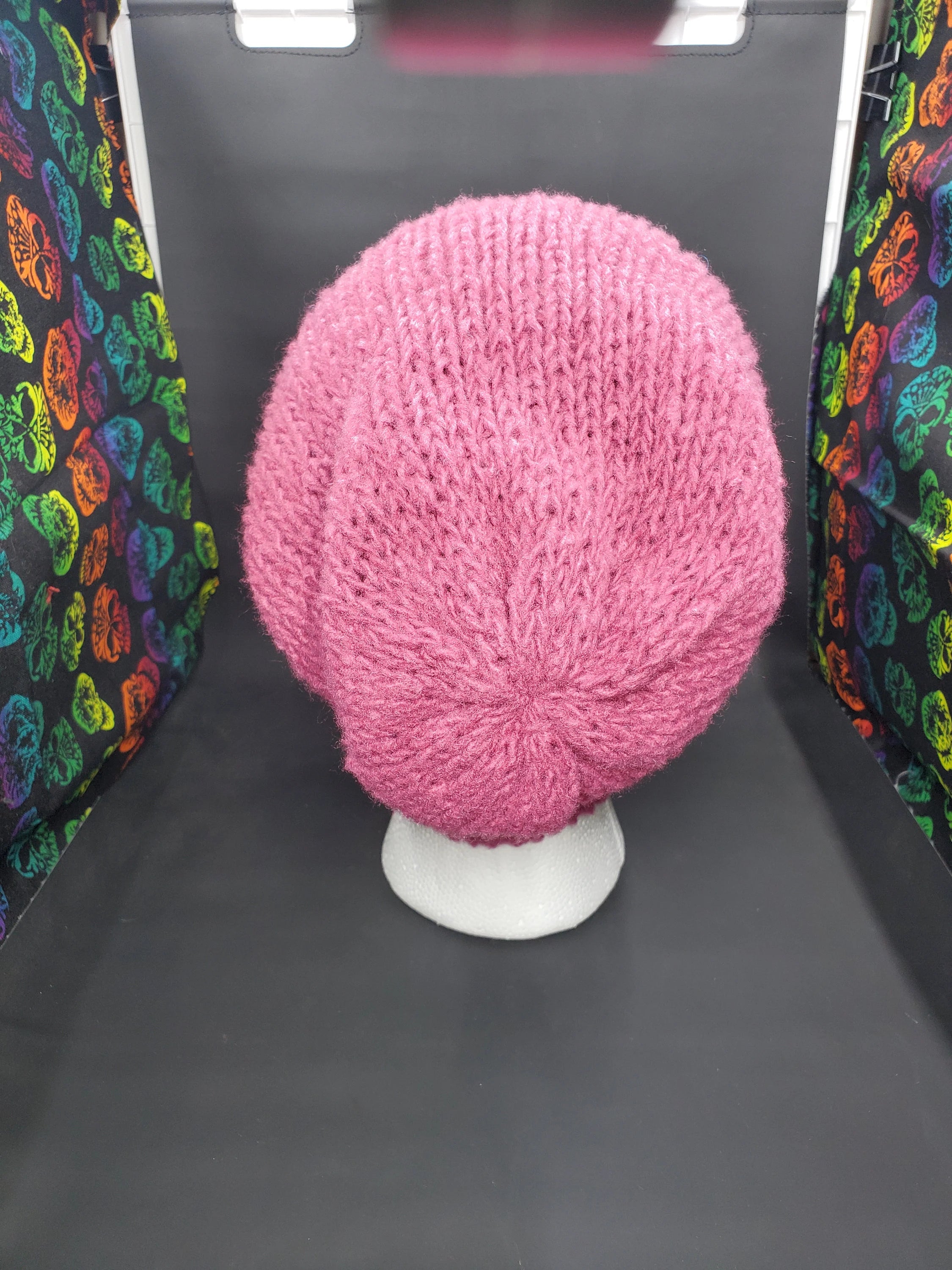 Raspberry Cloud - Slouchy Double Wall Beanie - Adult / Teen Knitted Hat