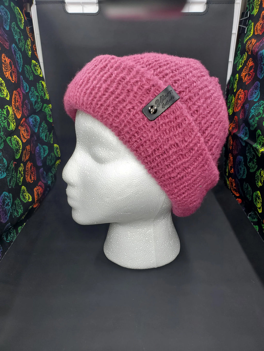 Raspberry Cloud - Slouchy Double Wall Beanie - Adult / Teen Knitted Hat