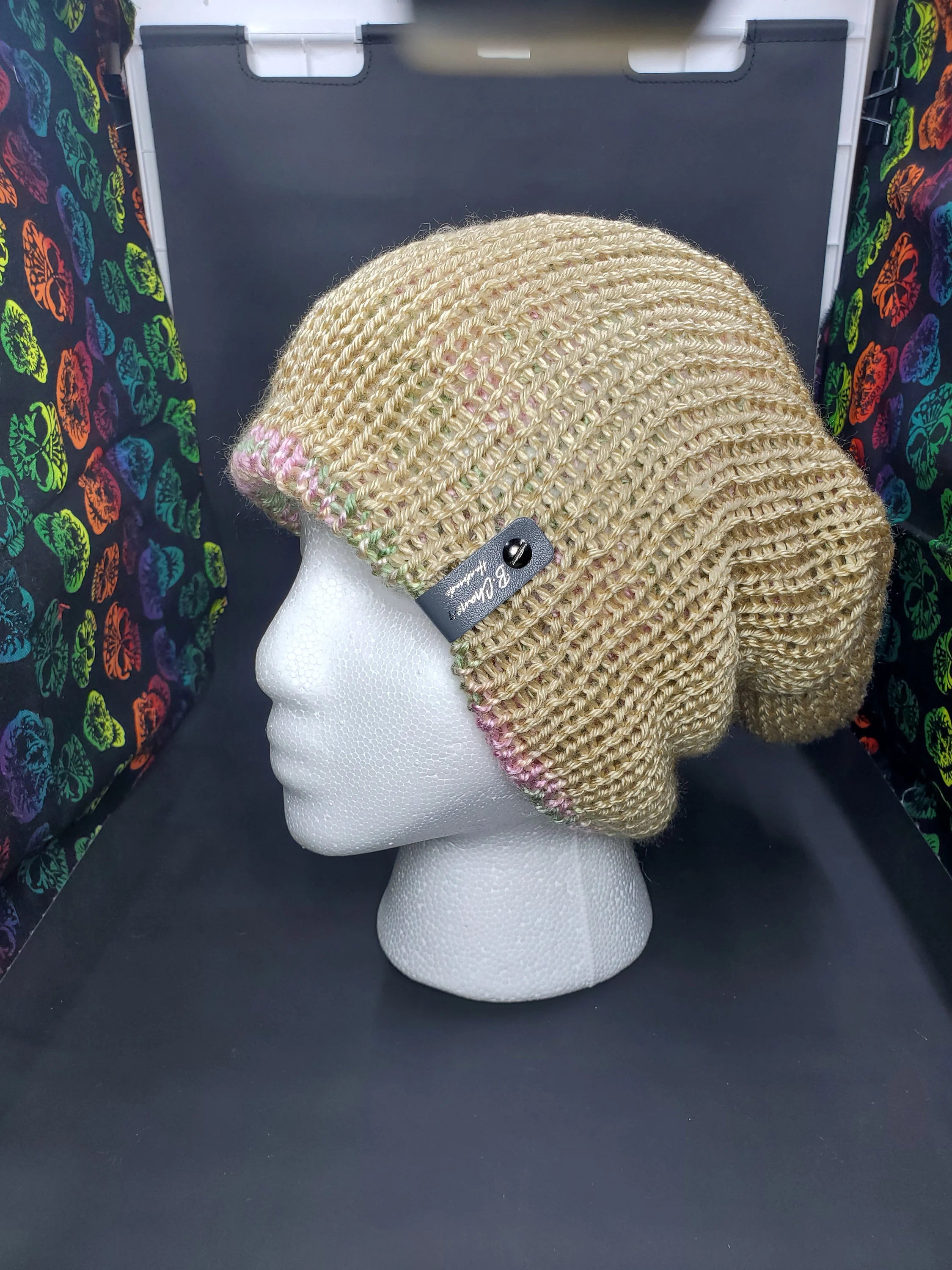 Bermudan Haze & Bone - Reversible Beanie - Adult / Teen Knitted Hat
