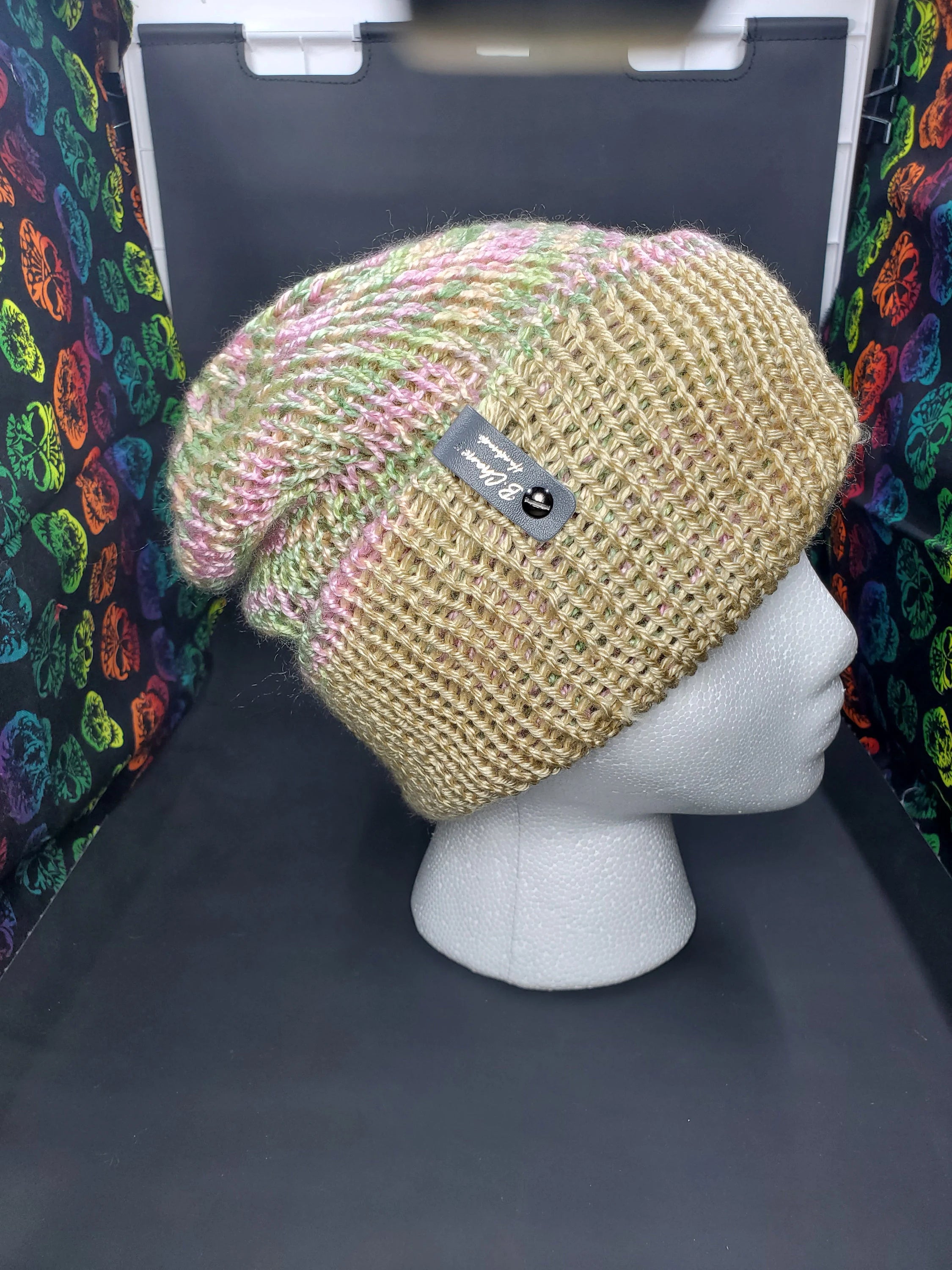 Bermudan Haze & Bone - Reversible Beanie - Adult / Teen Knitted Hat