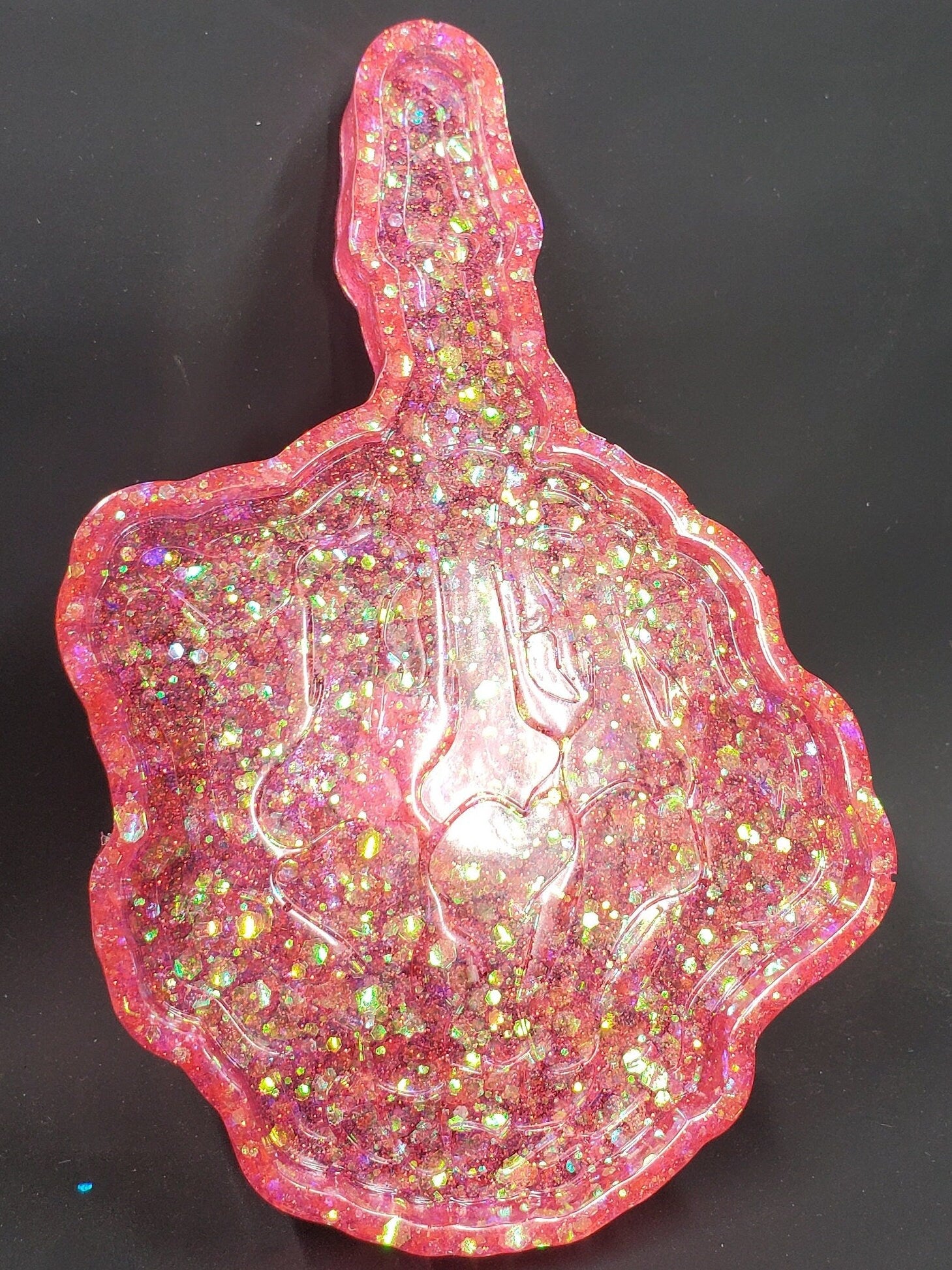 Peachy Pink - Skeleton Middle Finger Tray