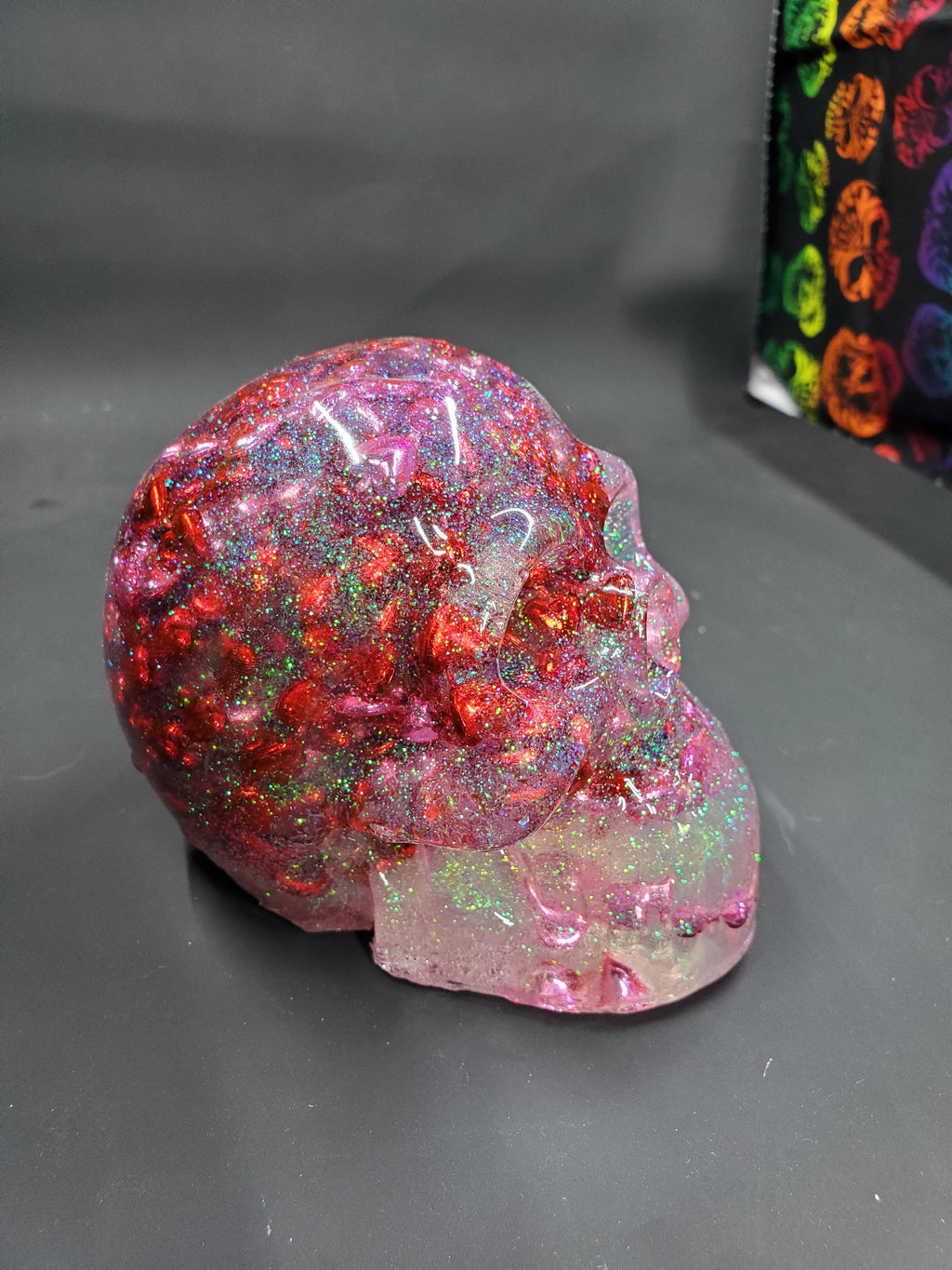 Glitter Heart - Basic Resin Skull
