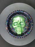 Green & Black Rainbow - Skull Face - Ash Tray