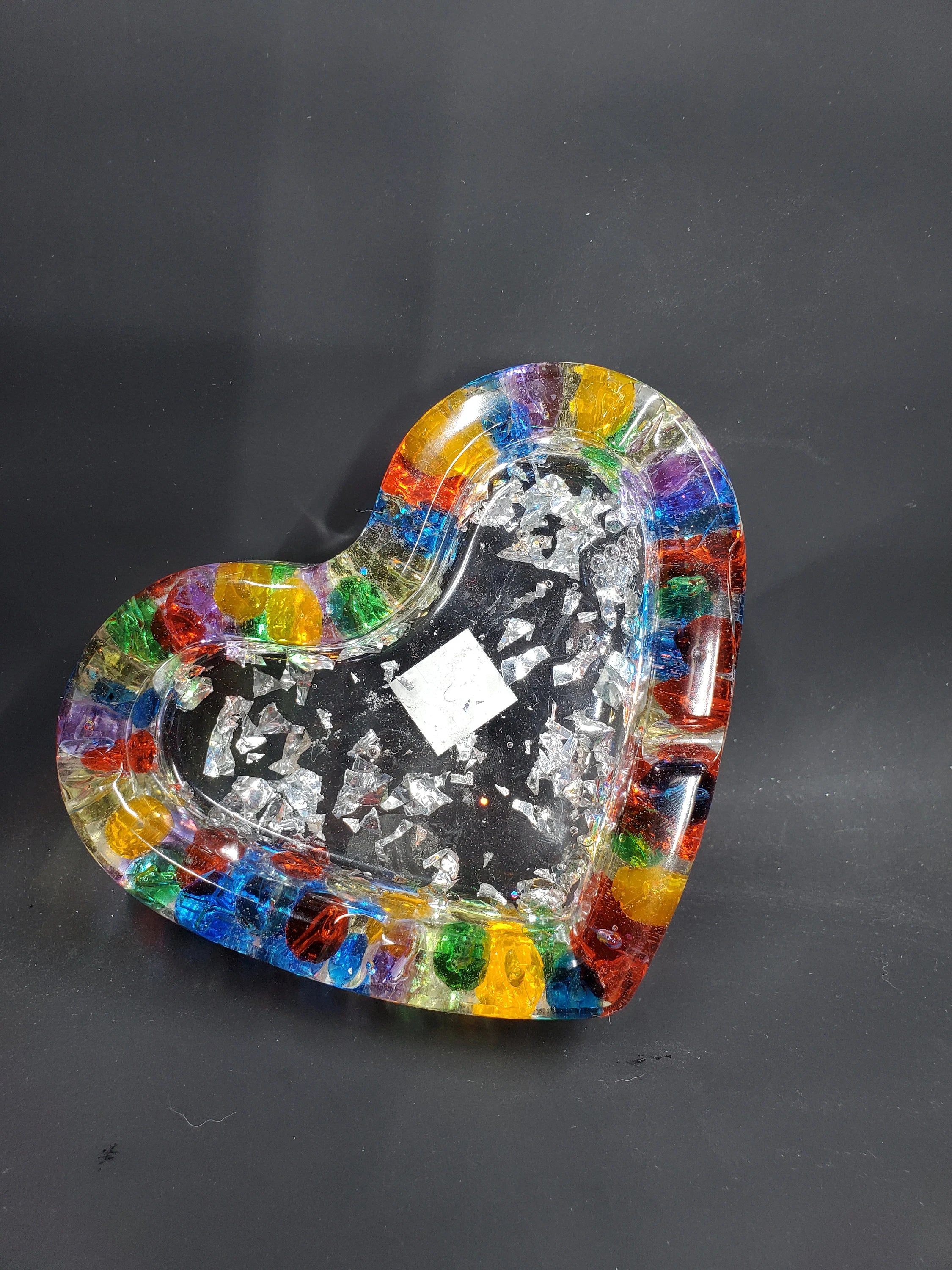 Rainbow Bead - Heart Ash Tray
