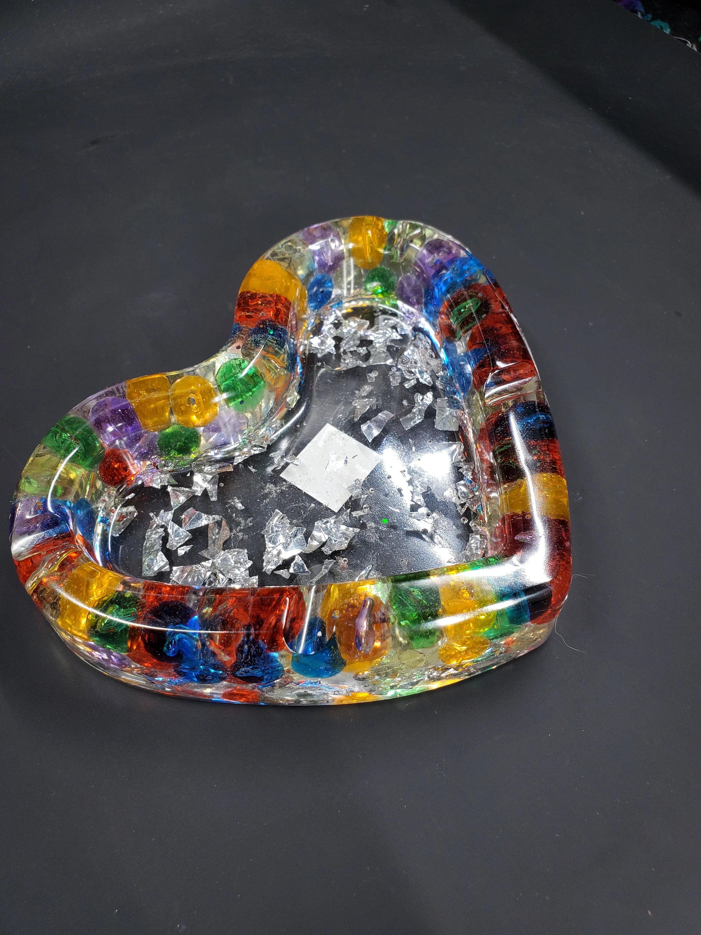 Rainbow Bead - Heart Ash Tray
