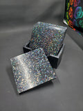 Metallic Black Moon - Resin Coasters - Set of 5 - B Grade