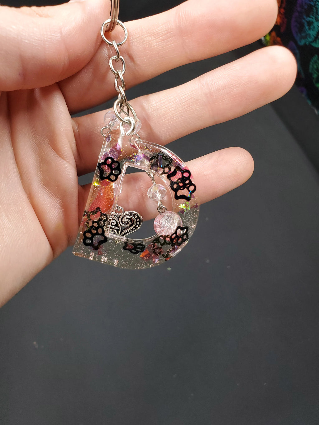D - Pinky Paws - Resin Key Chain