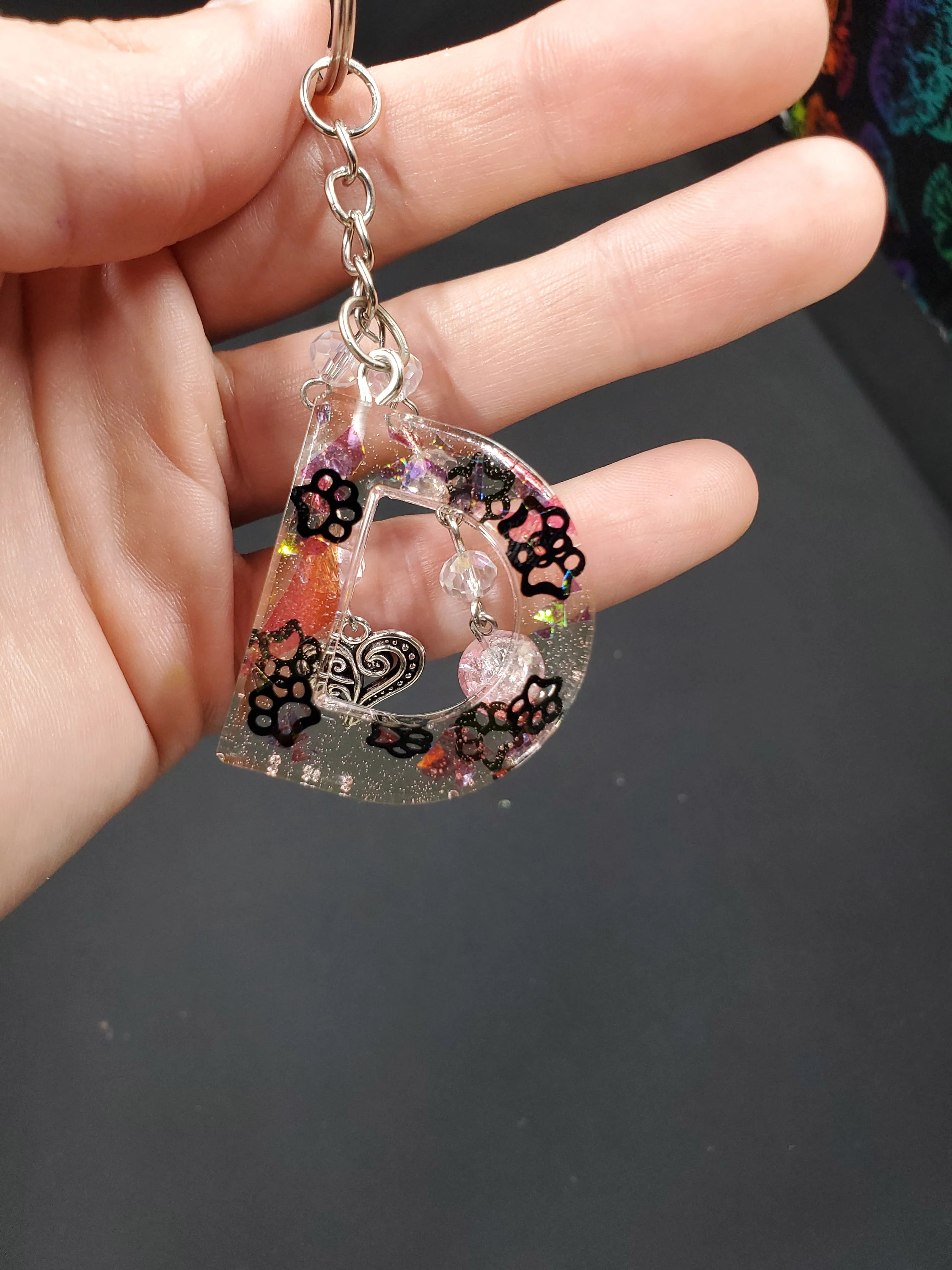 D - Pinky Paws - Resin Key Chain