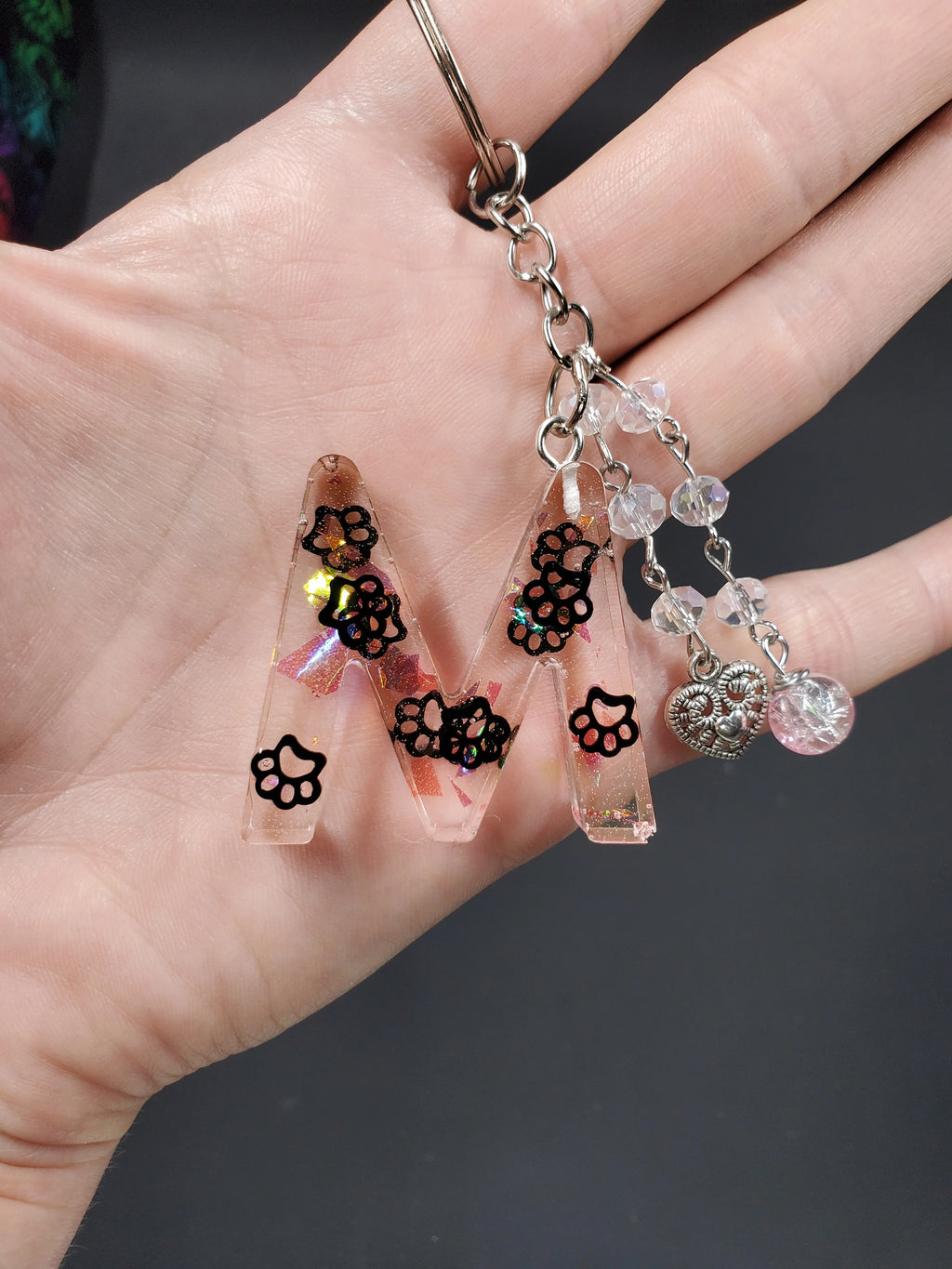M - Pinky Paws - Resin Key Chain