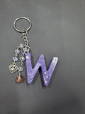 W - Purp - Resin Key Chain