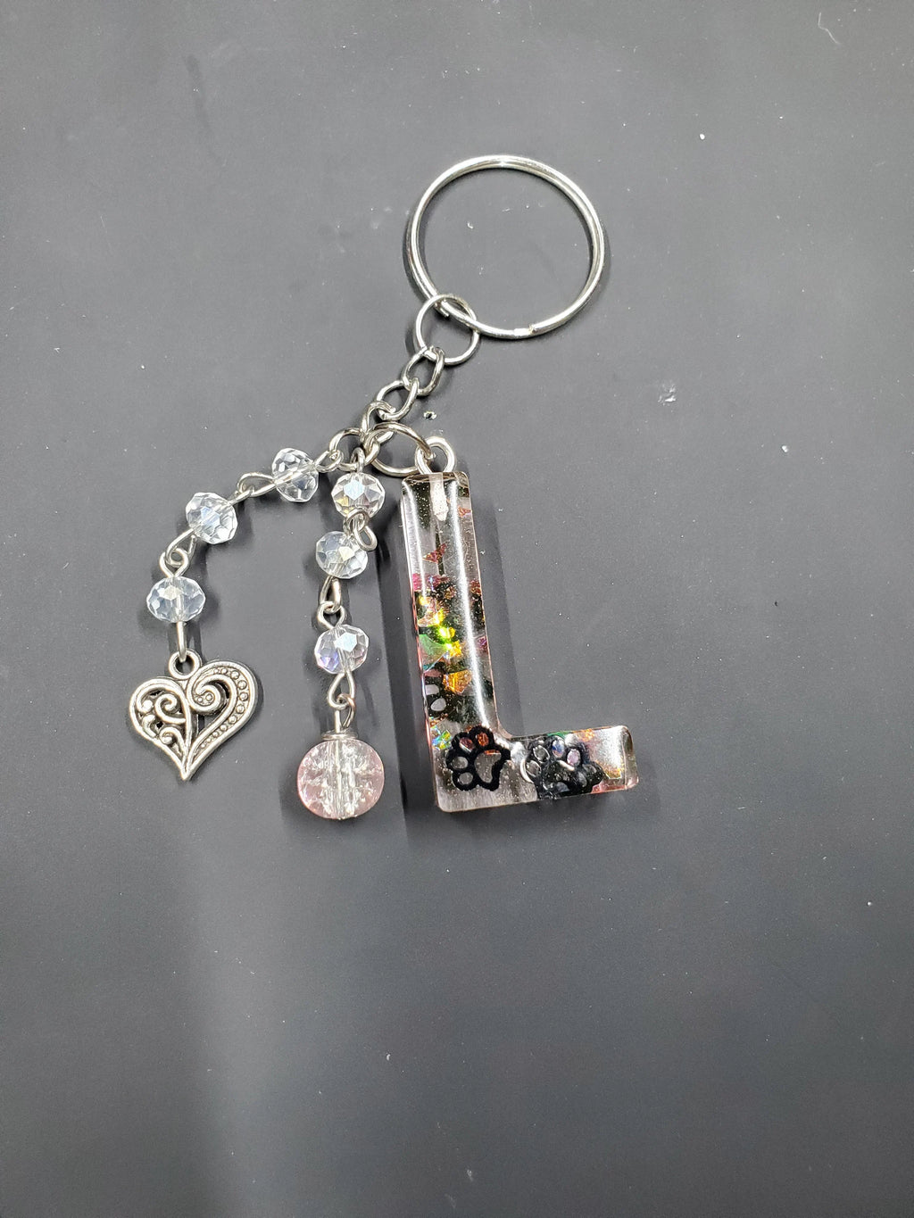 L - Pinky Paws - Resin Key Chain