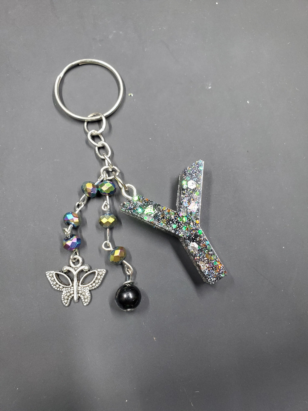Y - Grey Spook - Resin Key Chain