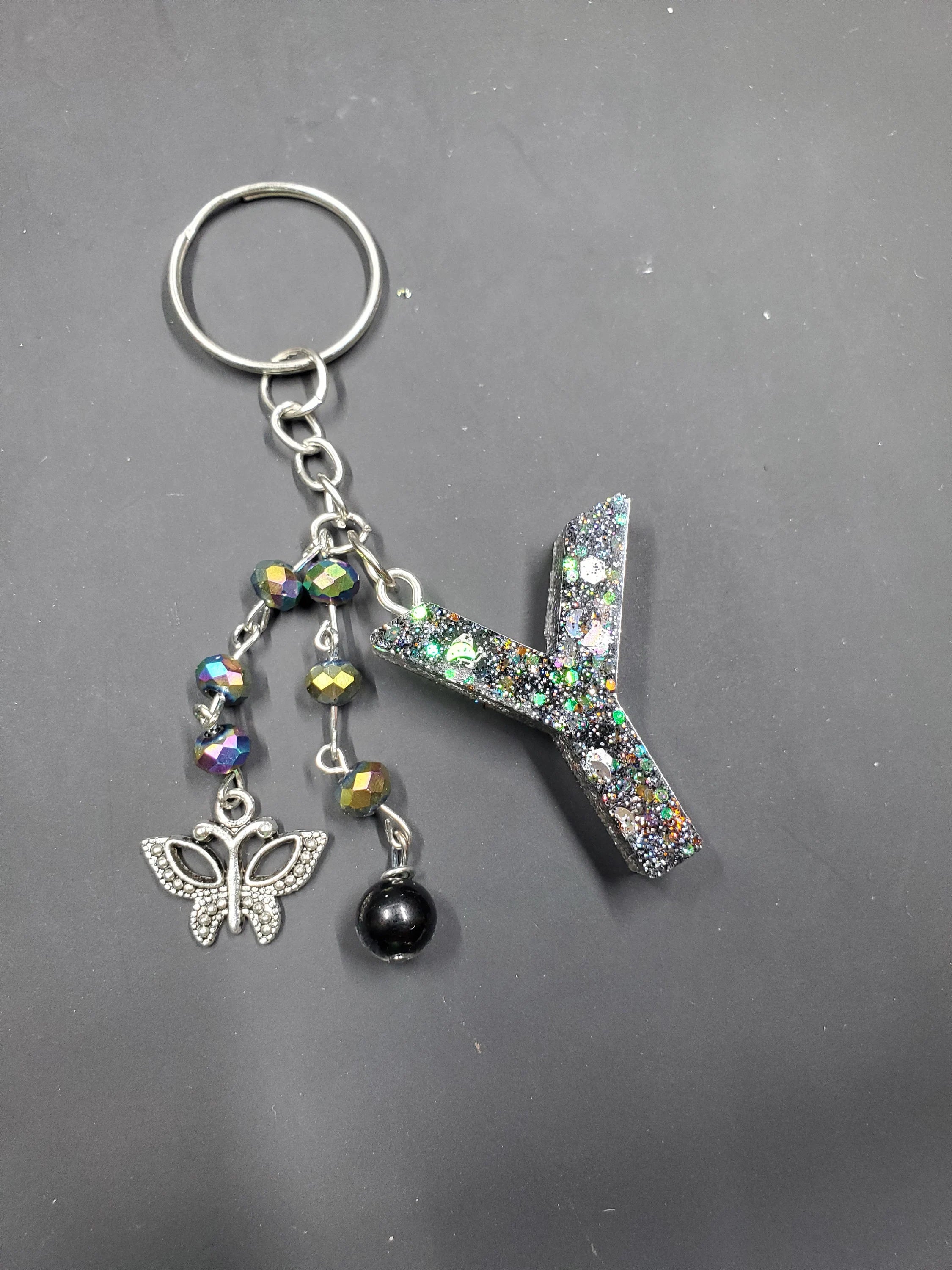 Y - Grey Spook - Resin Key Chain