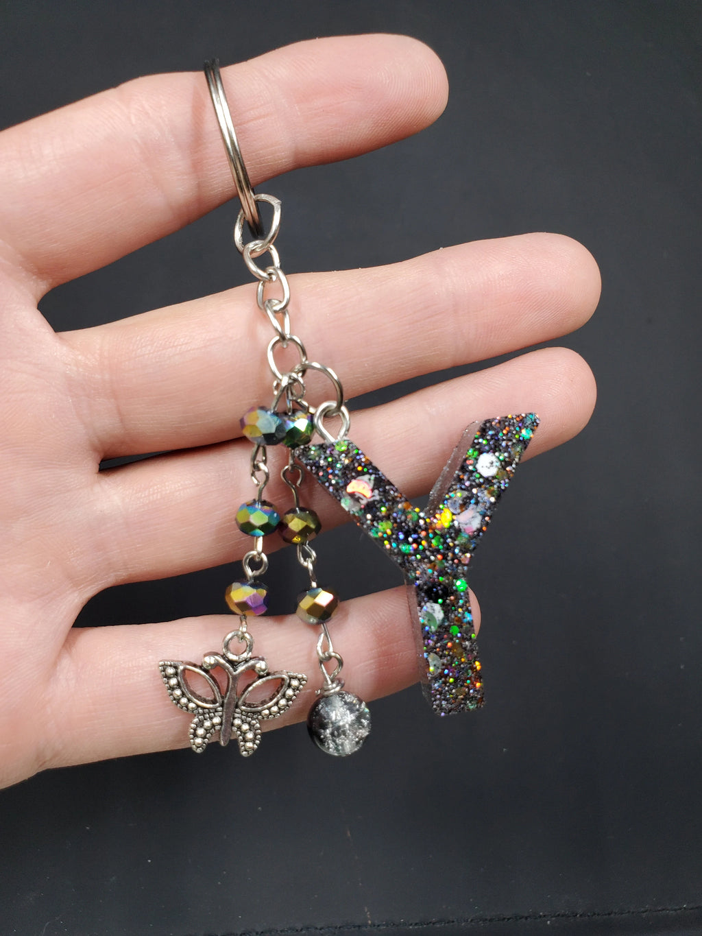 Y - Grey Spook - Resin Key Chain