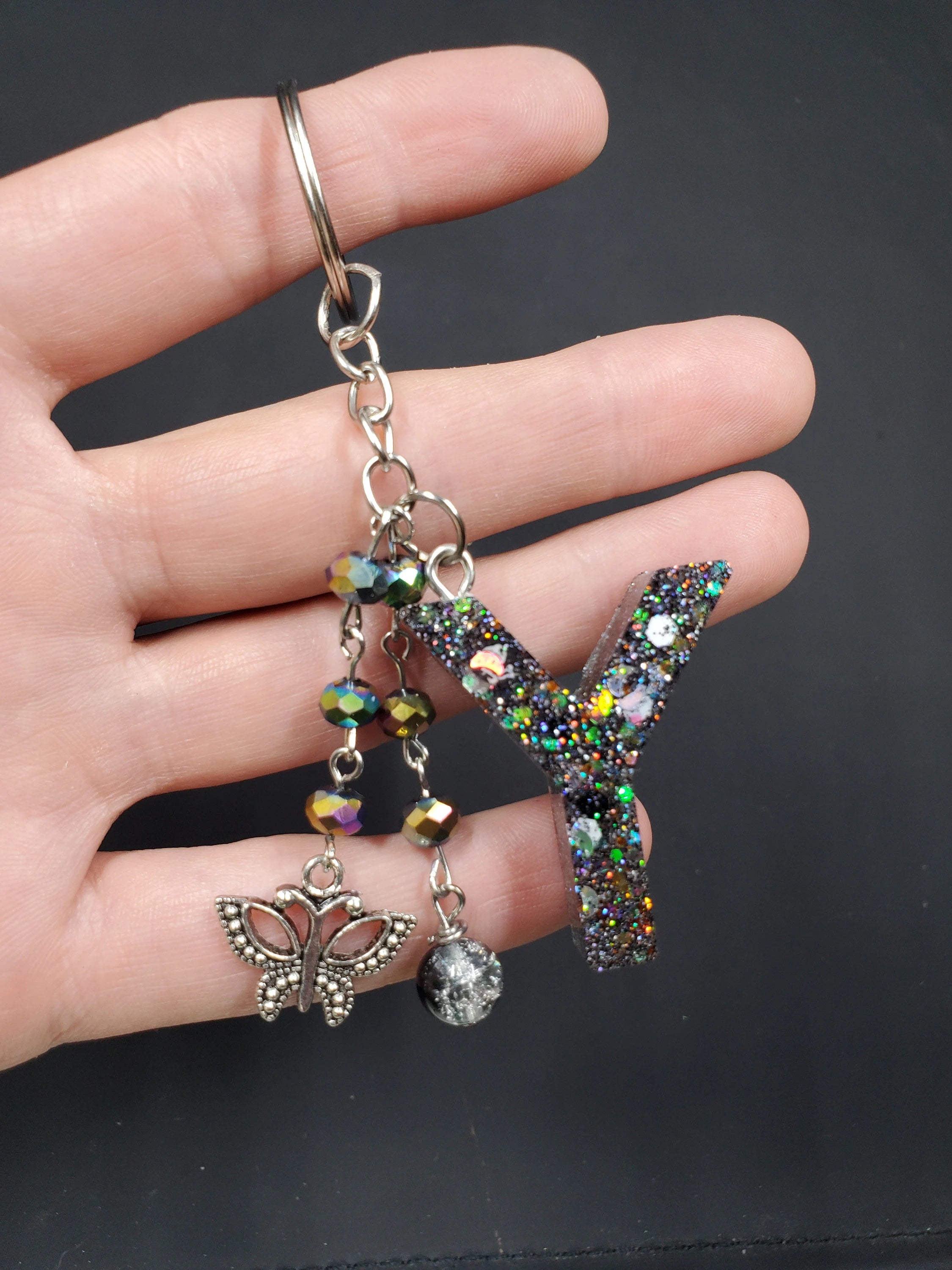 Y - Grey Spook - Resin Key Chain
