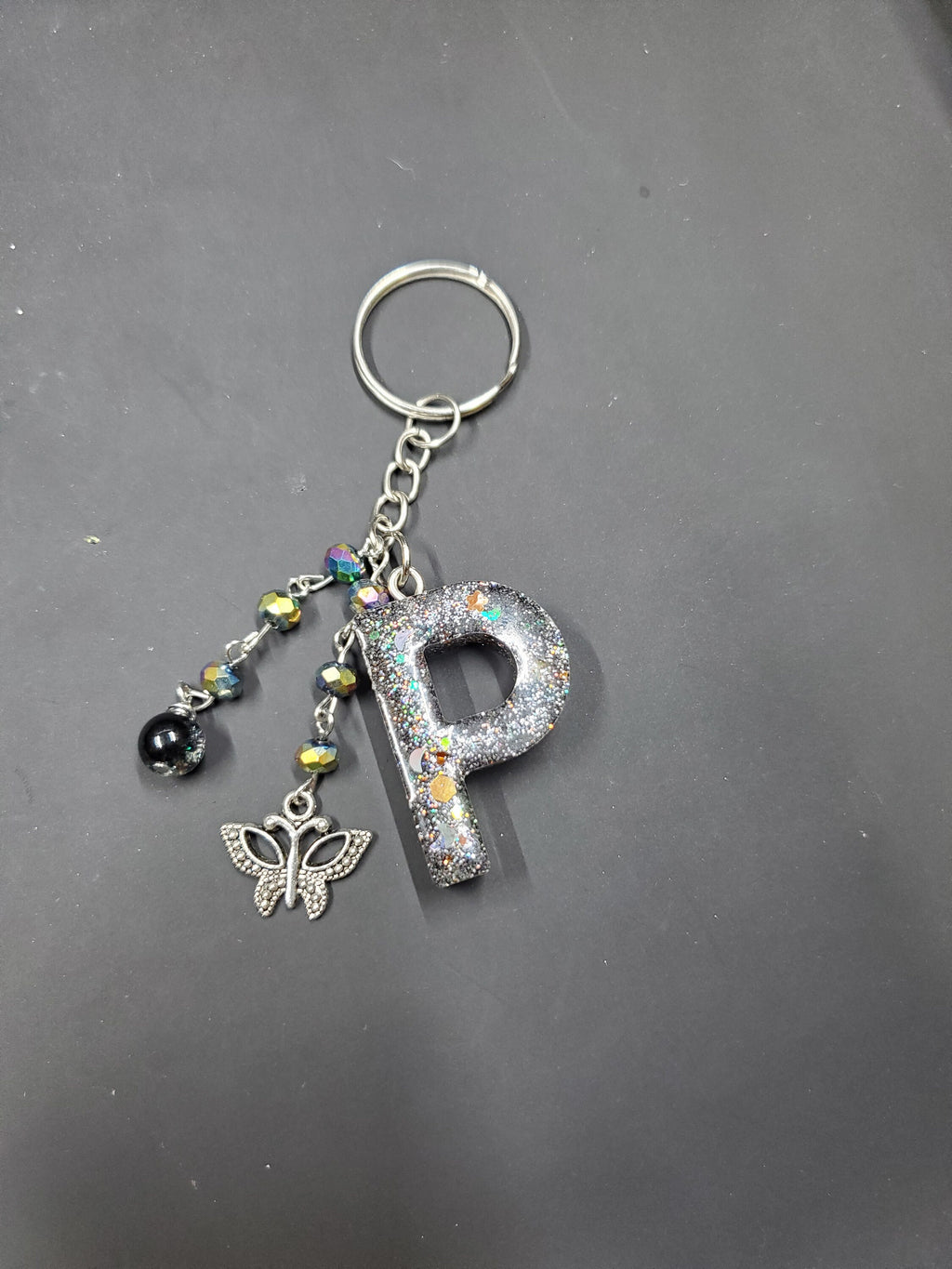P - Grey Spook - Resin Key Chain