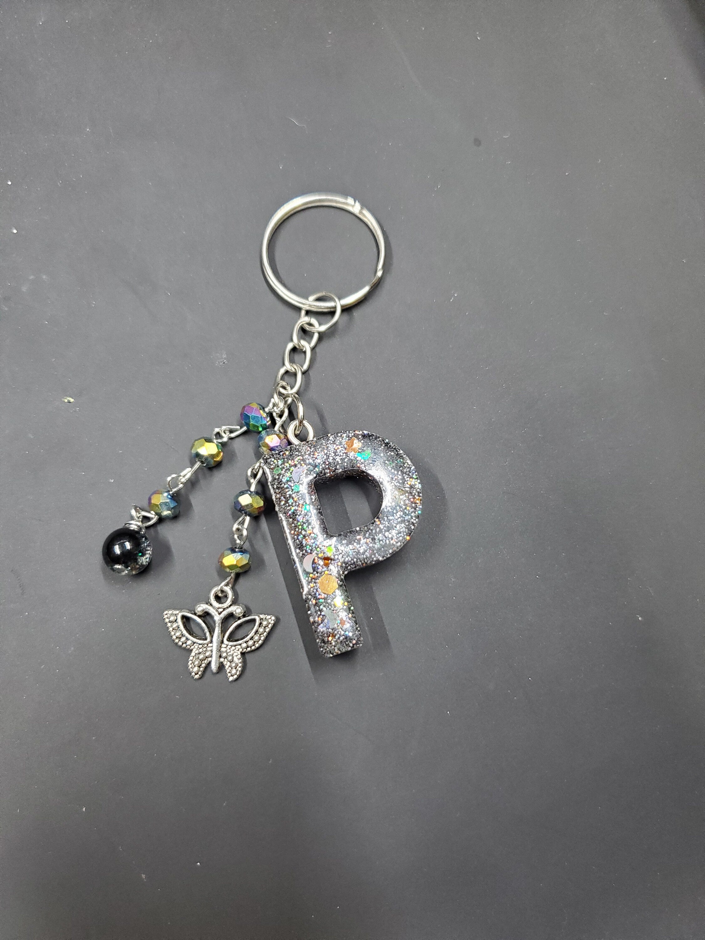 P - Grey Spook - Resin Key Chain