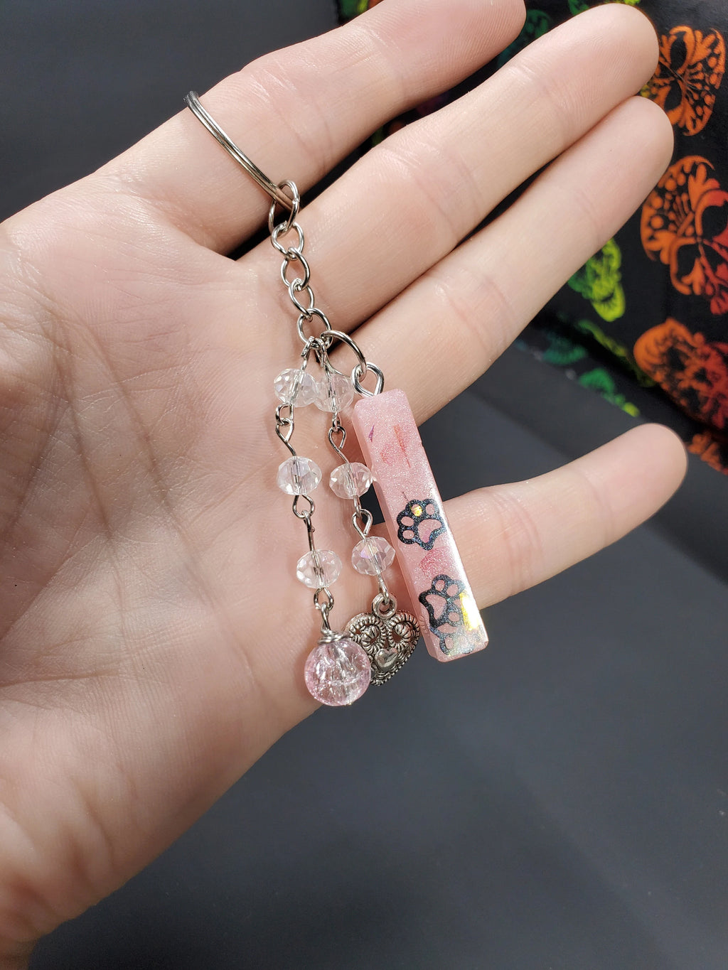 I - Pinky Paws - Resin Key Chain