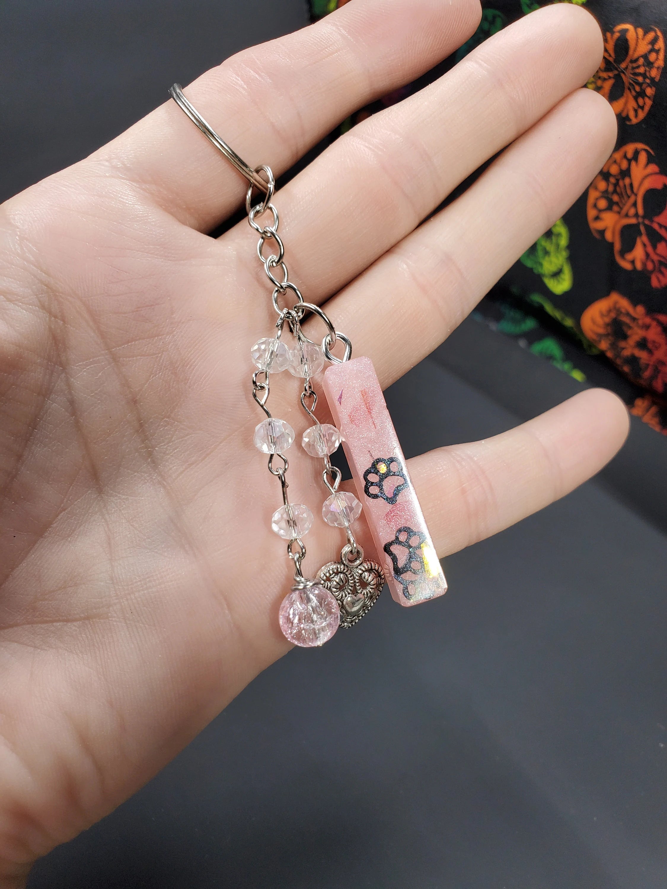 I - Pinky Paws - Resin Key Chain