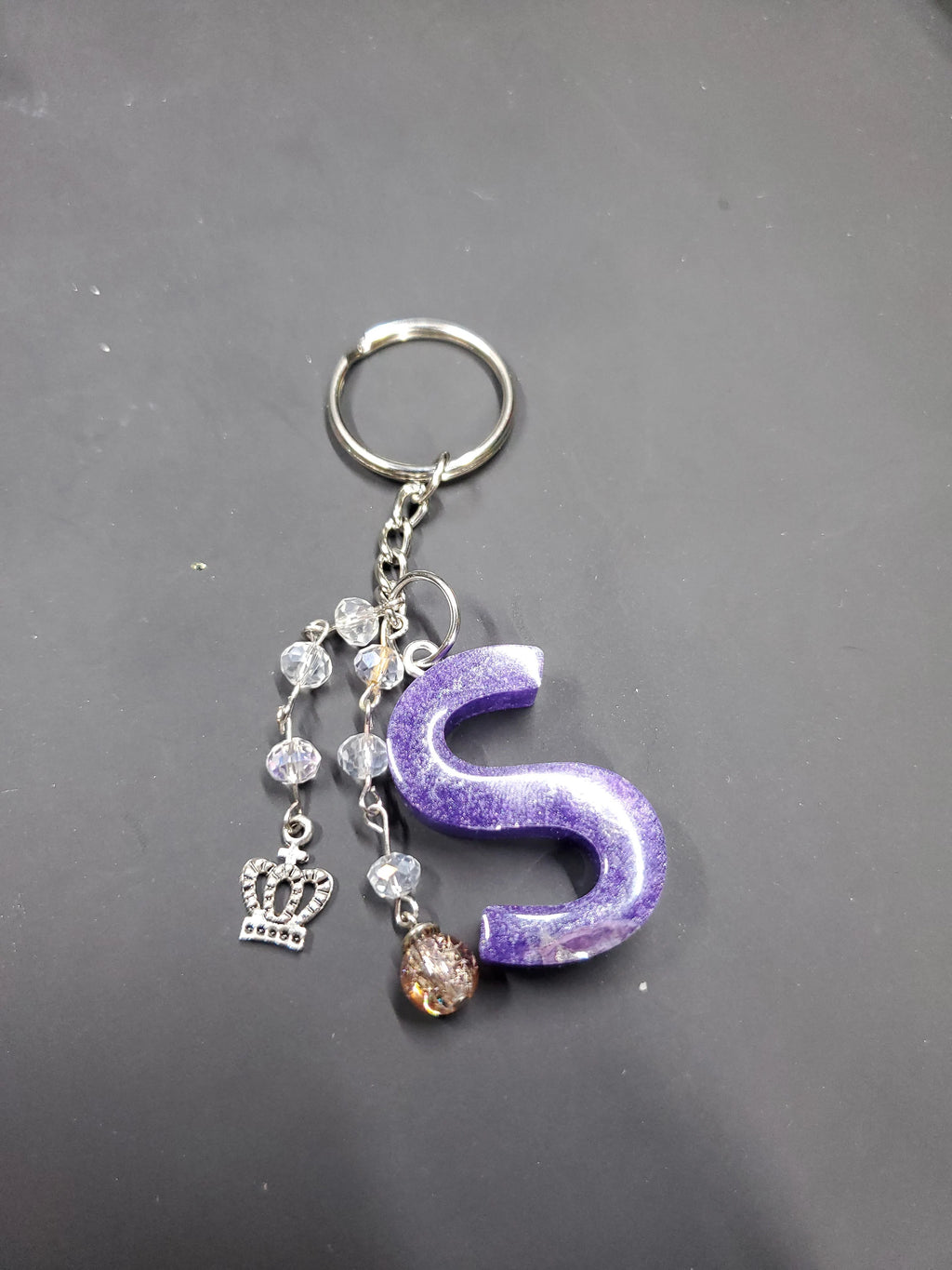 S - Purp - Resin Key Chain