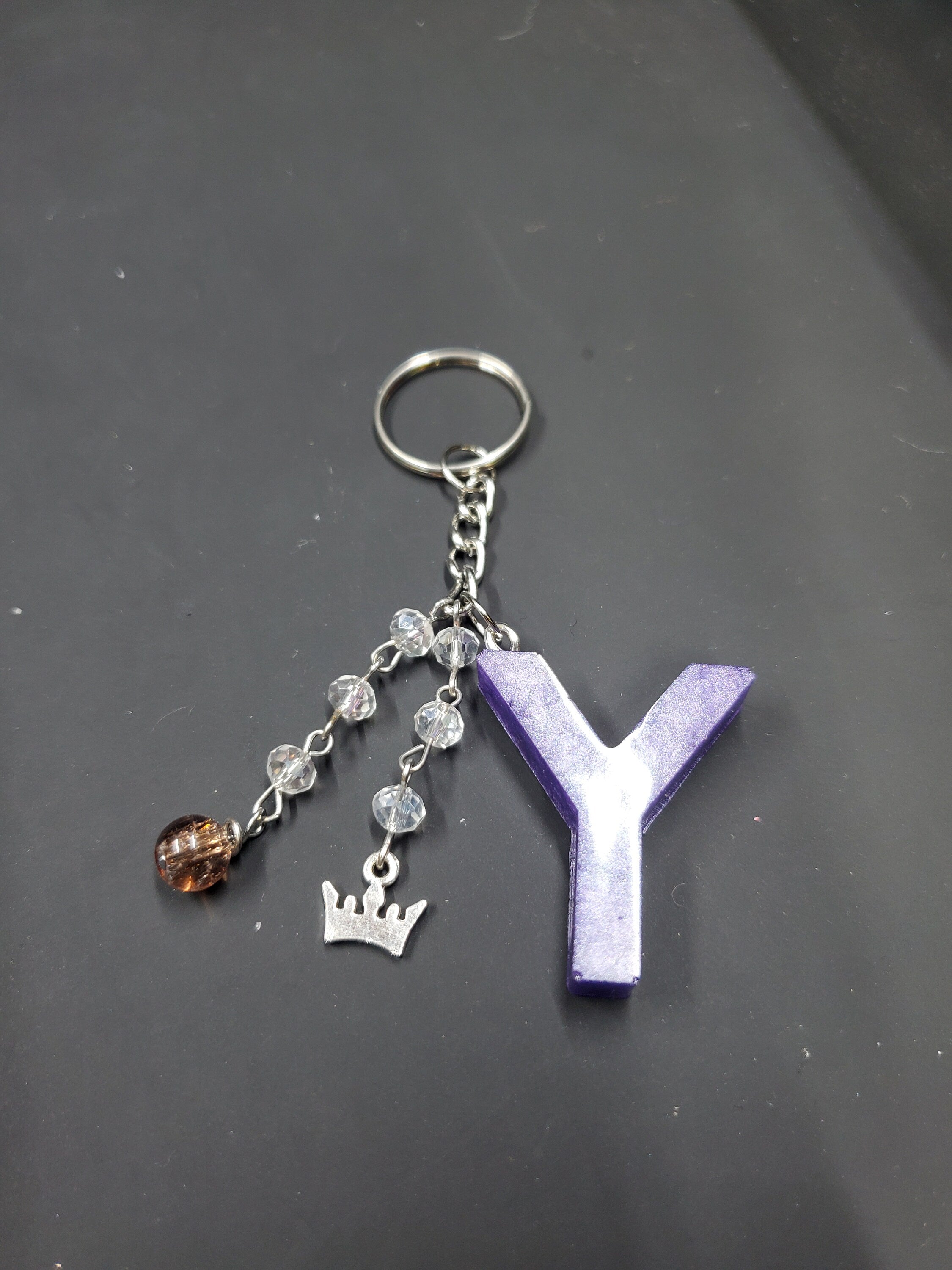 Y - Purp - Resin Key Chain