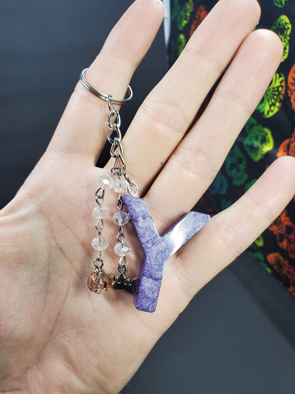 Y - Purp - Resin Key Chain